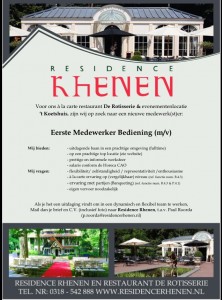 vacature residence rhenen